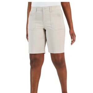 Karen Scott Women's Comfort Waist Woven Stonewall Shorts Size 8 NWT NEW